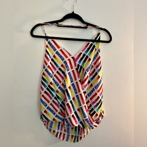 Aqua brand colorful halter spaghetti blouse tank top